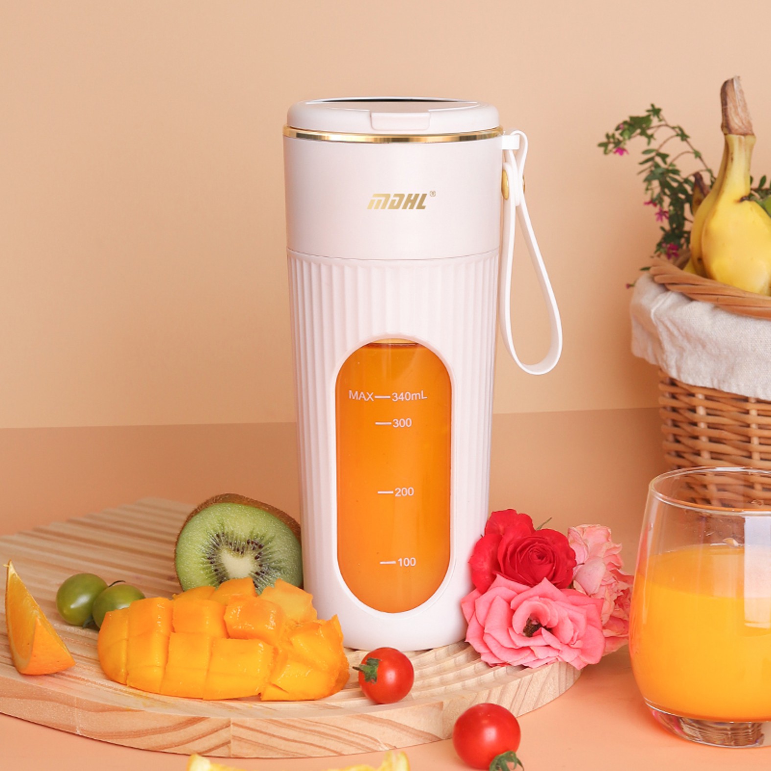 MDHL PORTABLE JUICER 340ML WHITE AJ-01