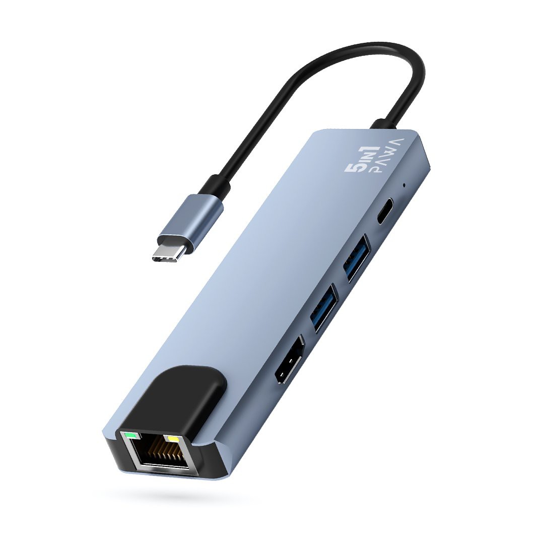 PAWA 5IN1 USB C HUB WITH 4K HDMI 100W PW-TCHUB514