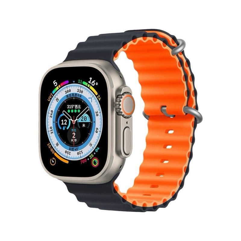 PAWA LONDON OCEAN WATCH STRAP BLUE ORANGE 42-44-45-49MM PW-WLLOIW-BLOR