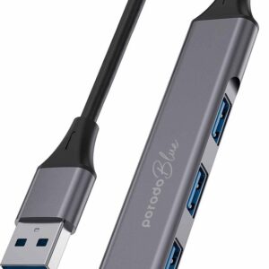 PORODO 4 PORTS USB HUB BLACK PB-USBA4H-BK