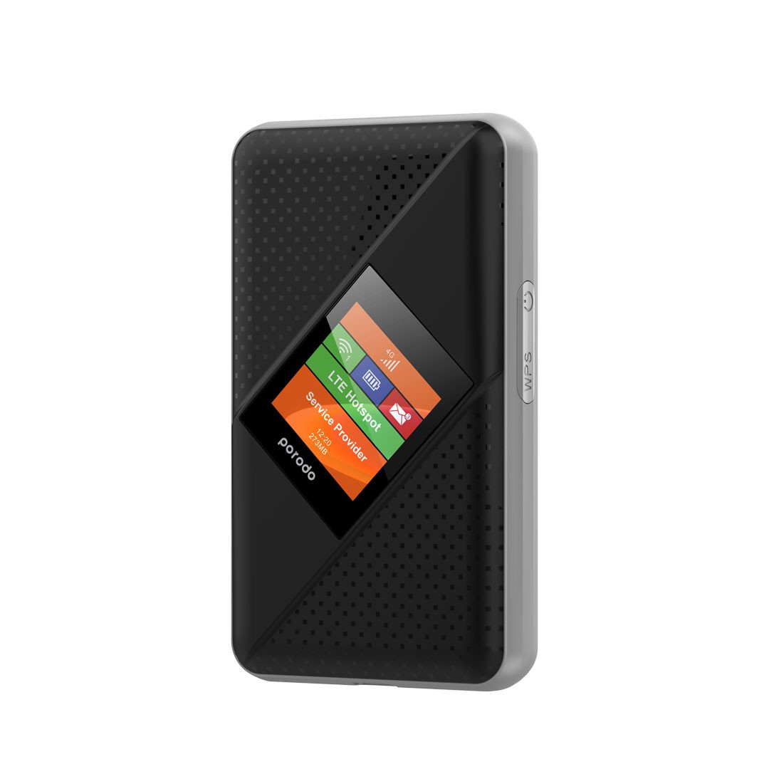 PORODO 4G/LTE HIGH SPEED POCKET ROUTER BLACK PD-PT4GRV2-BK