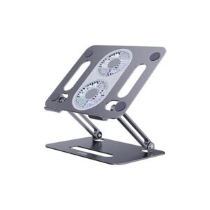 PORODO ADJUSTABLE LAPTOP STAND DUAL COOLING FANS PD-ALSCF-GY