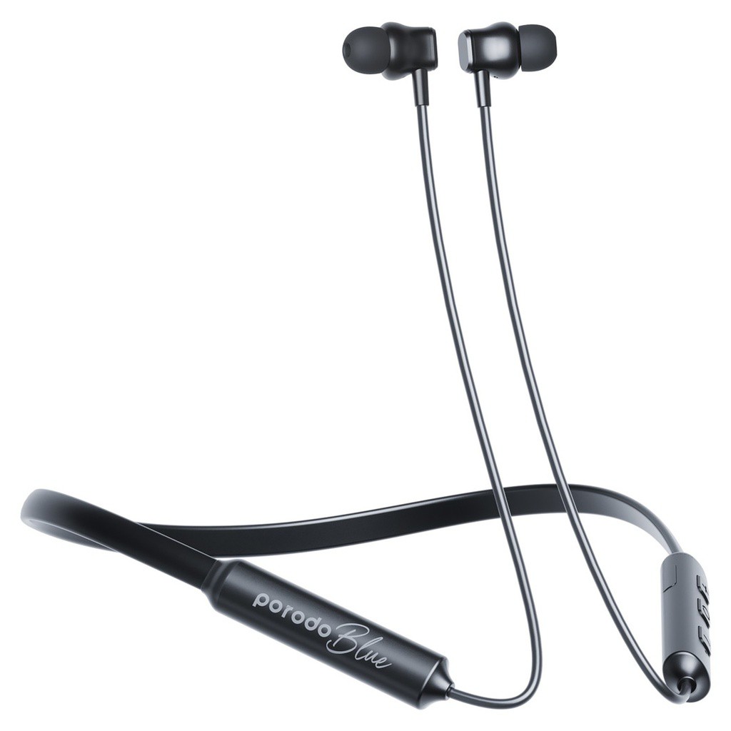 PORODO BLUETOOTH ENC NECKBAND BLACK PB-NKBIE-BK