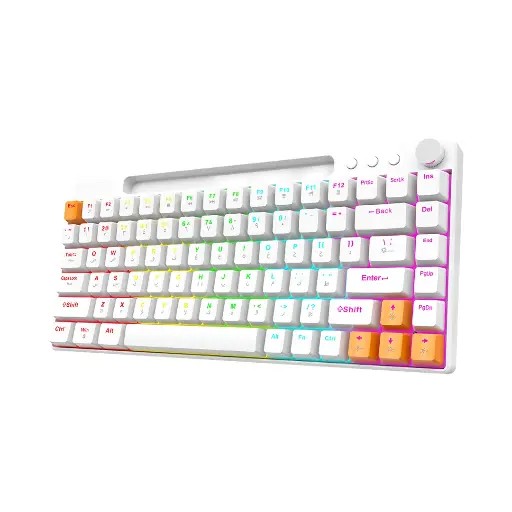 PORODO GAMING 84 KEYS MECHANICAL GAMING KEYBOARD RED SWITCH PDX226-WH