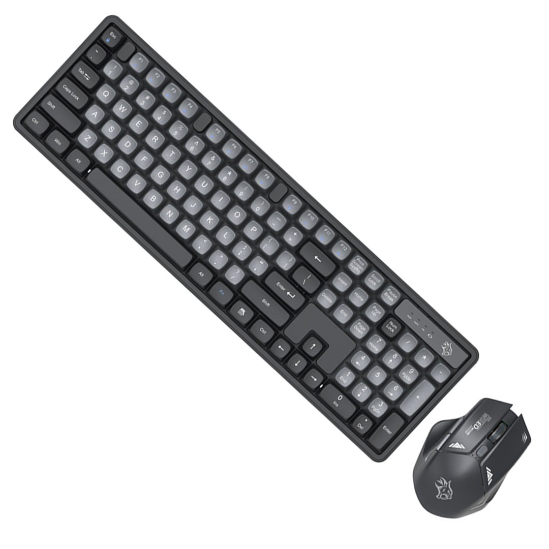 PORODO GAMING DESIGN WIRELESS KEYBOARD MOUSE SET PDX225-WHB