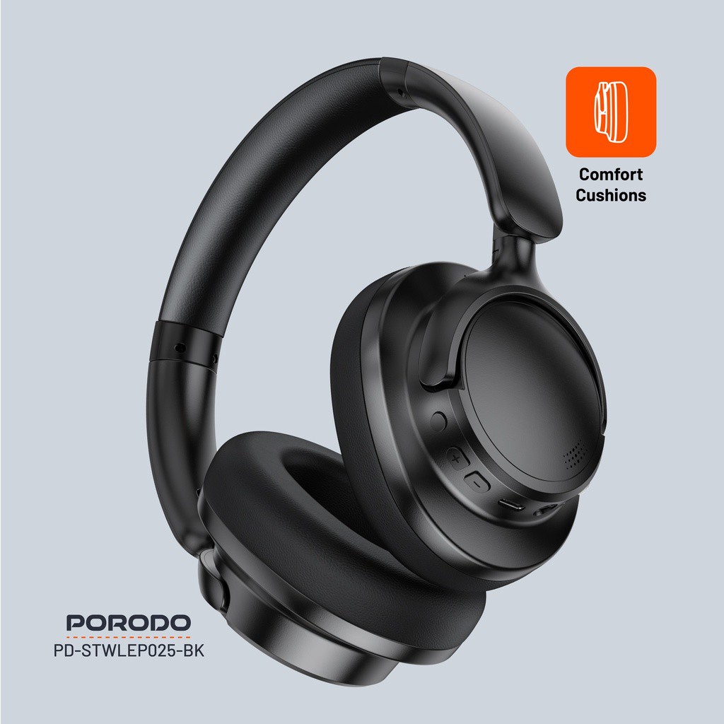 PORODO SOUNDTEC ZEN ACTIVE NOISE CANCELLATION HEADPHONE BLACK PD-STWLEPO25-BK