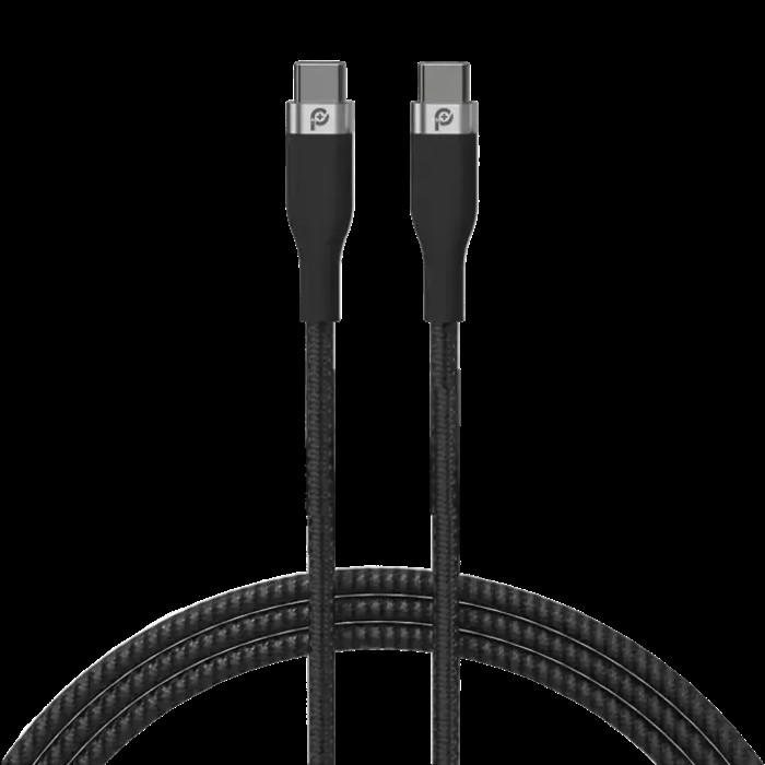 POWERO 60W C TO C RAPID PRO PREMIUM BRAIDED CABLE 1.2M BLACK PR-RPBD12CC-BK