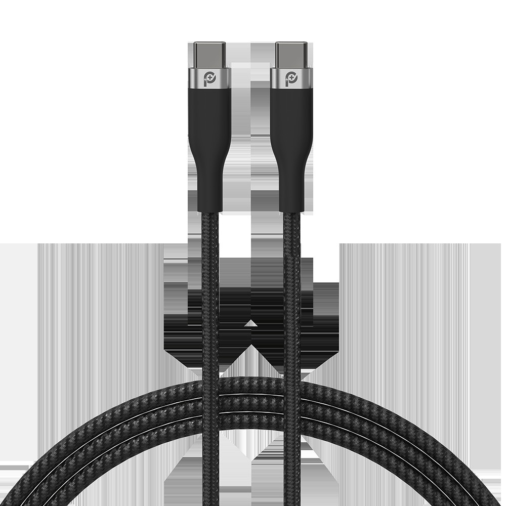 POWERO RAPID PRO PREMIUM BRAIDED CABLE 27W TYPE C TO LIGHTNING 1.2M BLACK PR-RPBD12CL-BK