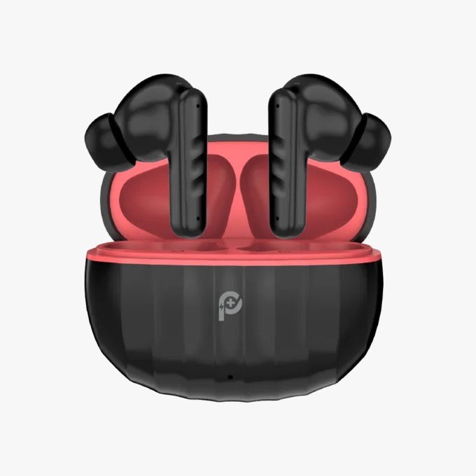 POWERO+ STRIPES TRUE WIRELESS EARBUDS BLACK PR-STBT2456-BKRD