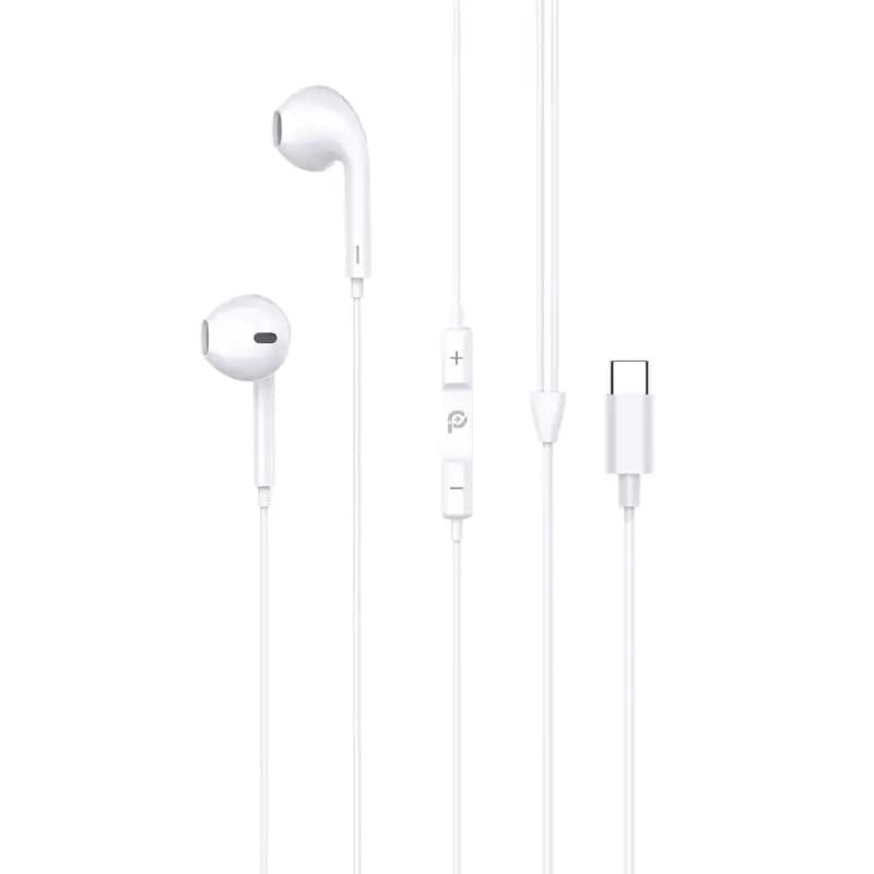 POWERO+ WAVE PULSE WIRED EARPHONE WHITE PR-WPSTEPTC