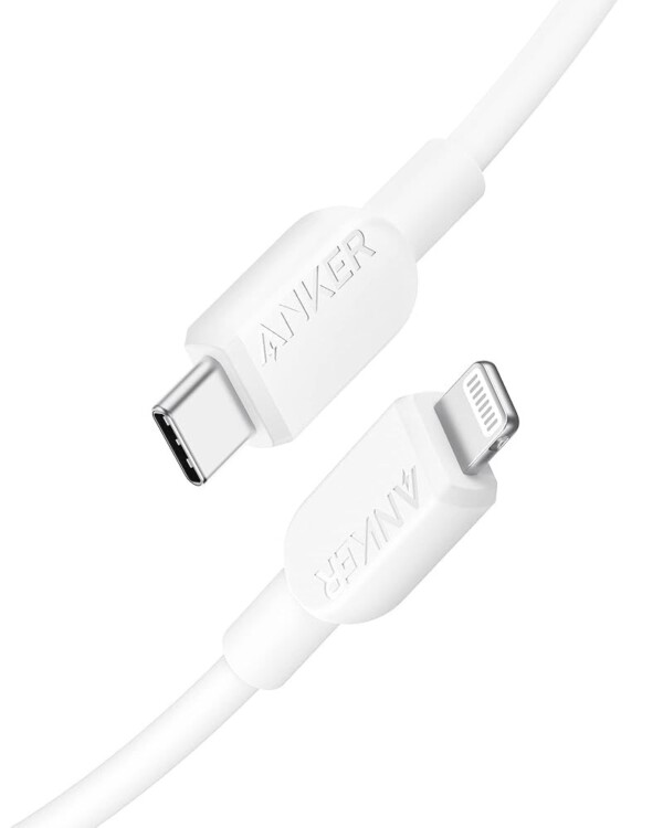 ANKER USB C TO LIGHTNING CABLE 3FT WHITE A81B5H21