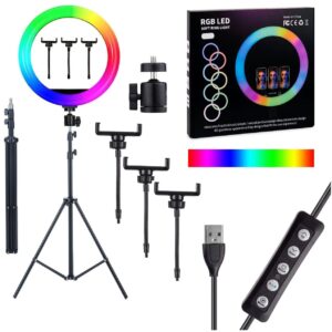 RGB LED SOFT RING LIGHT MJ36 WITH STAND