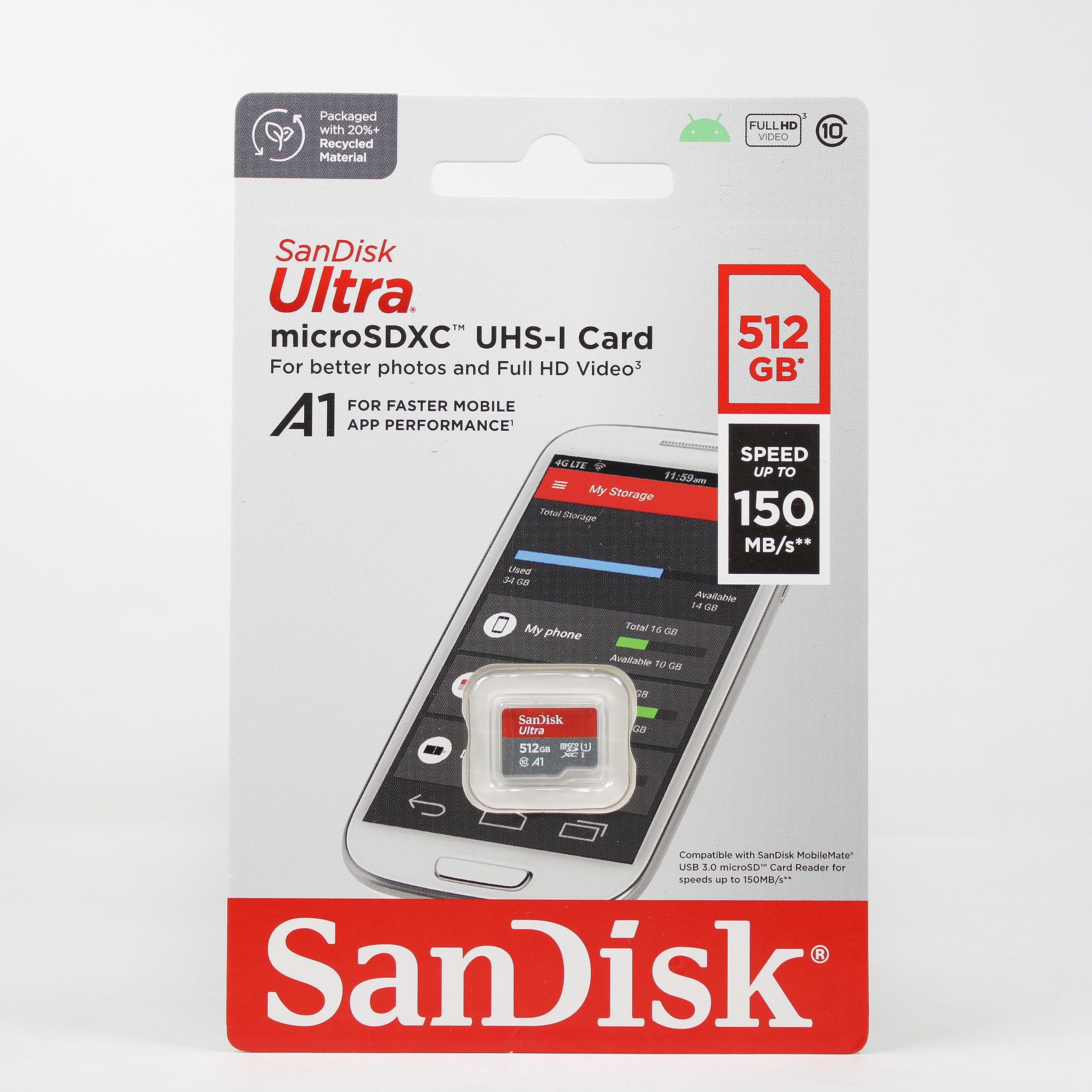 SANDISK ULTRA MICRO SDHC UHS-I CARD 512GB SDSQUNI-512G-ZN3MN