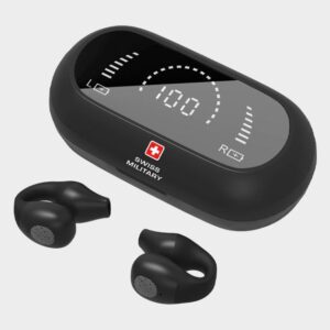 SWISS MILITARY WIRELESS EARBUDS BLACK DELTA SM-TWS-DELTA4-BLK