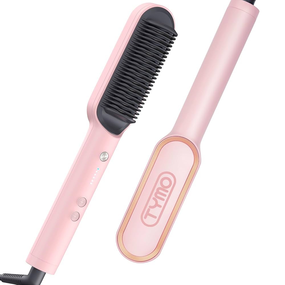 TYMO RING HAIR STRAIGHTENING COMB PINK HC100R