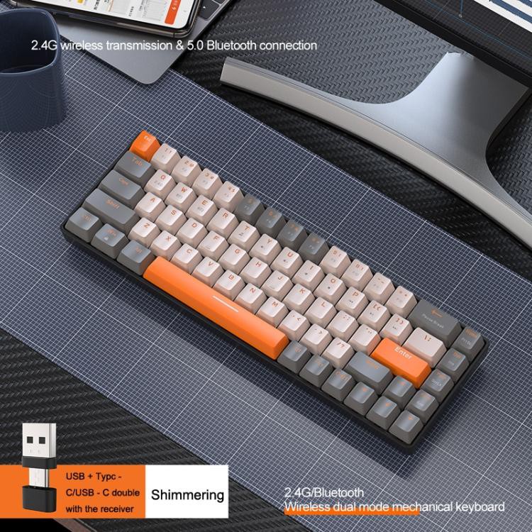 VAJRA K68 MECHANICAL KEYBOARD RED SWITCH GRAY