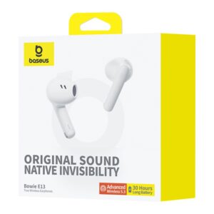 BASEUS BOWIE E13 TRUE WIRELESS EARPHONE MOON WHITE A00059701217-Z1