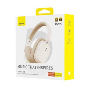 BASEUS BOWIE H1i NOISE CANCELLATION WIRELESS HEADPHONE A00050402223-00 STELLAR WHITE