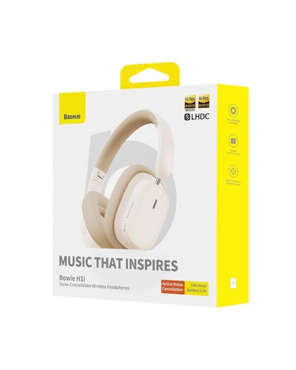 BASEUS BOWIE H1i NOISE CANCELLATION WIRELESS HEADPHONE A00050402223-00 STELLAR WHITE