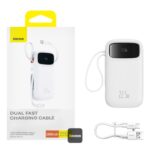 BASEUS DUAL FAST CHARING CABLES 20000MAH POWERBANK WHITE P10055002223-00