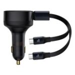 BASEUS ENJOYMENT RETRACTABLE 2 IN 1 CAR CHARGER C+C 33W C00035500111-00