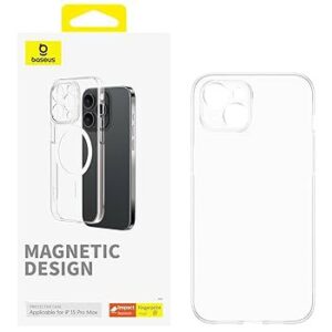 BASEUS IP 15 PRO MAX MAGNETIC DESIGN PROTECTIVE CASE CLEAR P60157205203-03