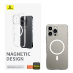 BASEUS IP 16 PRO MAX MAGNETIC DESIGN PROTECTIVE CASE CLEAR P60114306203-03