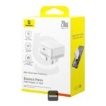 BASEUS PALM  FAST CHARGER 1C 20W C TO C 1M MOON WHITE P1011160C213-01