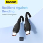 BASEUS PUDDING SERIES FAST CHARGING CABLE TYPE C TO TYPE C 2M CLUSTER BLACK P10355702111-B2