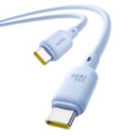 BASEUS SILKY FAST CHARGING CABLE USB C TO USB C 100W 2M MOON WHITE P10377704213-01