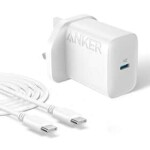 ANKER 20W ADAPTER WITH 5FT USB C TO C CABLE  WHITE B2347K21