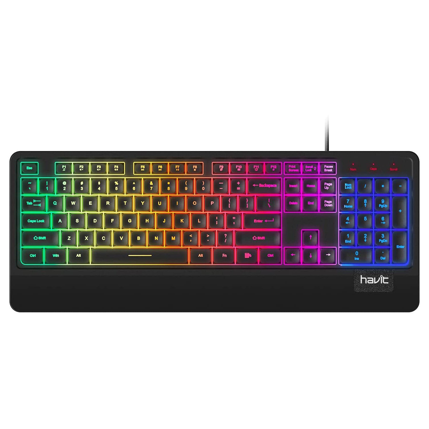 HAVIT GAMENOTE MULTIFUNCTION BACKLIT KEYBOARD HVKB-KB488L-SP-BK