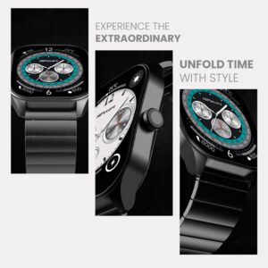 HIFUTURE APEX 2.04 INCH AMOLED DISPLAY STAINLESS STEEL SMART WATCH BLACK