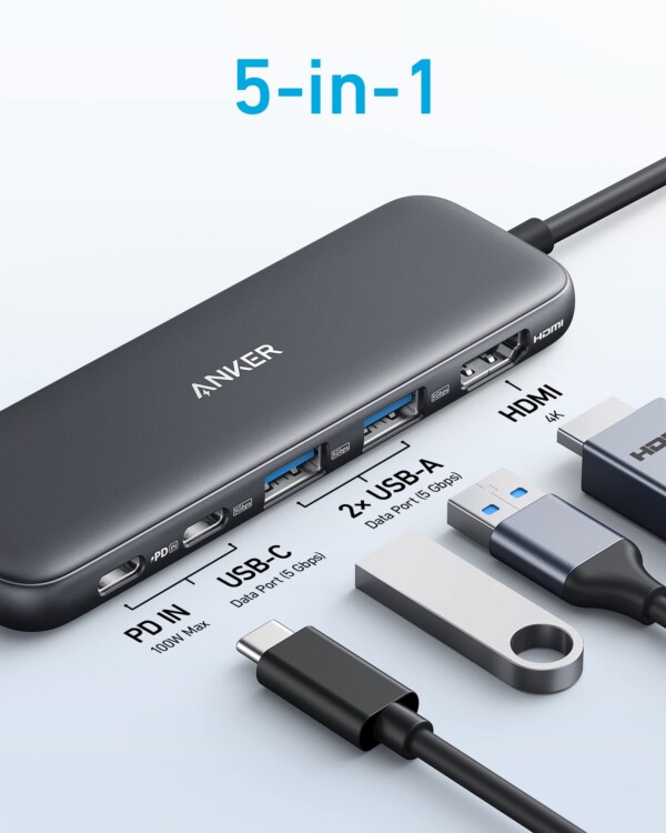 ANKER 332 USB C HUB 5 IN 1 A8355H11