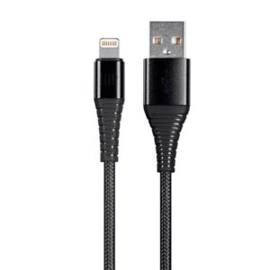 LAPWINGS LIGHTNING TO USB CABLE NYLON BRAIDED BLACK 1M WL24