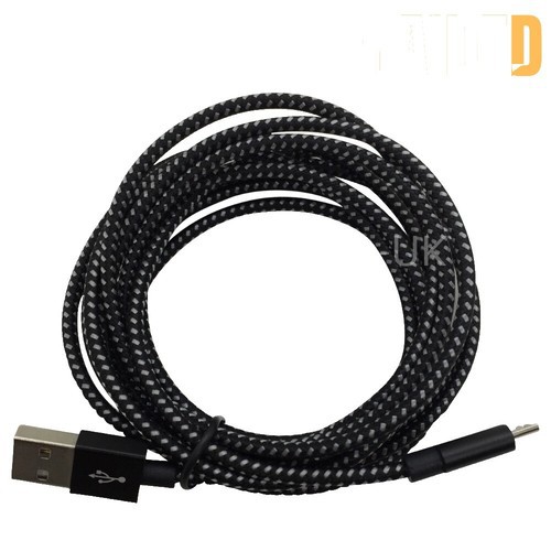 LAPWINGS MICRO USB NYLON BRAIDED BLACK 1M WM03