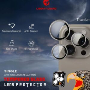 LIBERTY GUARD 16 PRO/PRO MAX TITANIUM LENS PROTECTOR LGCLGL16S-TT