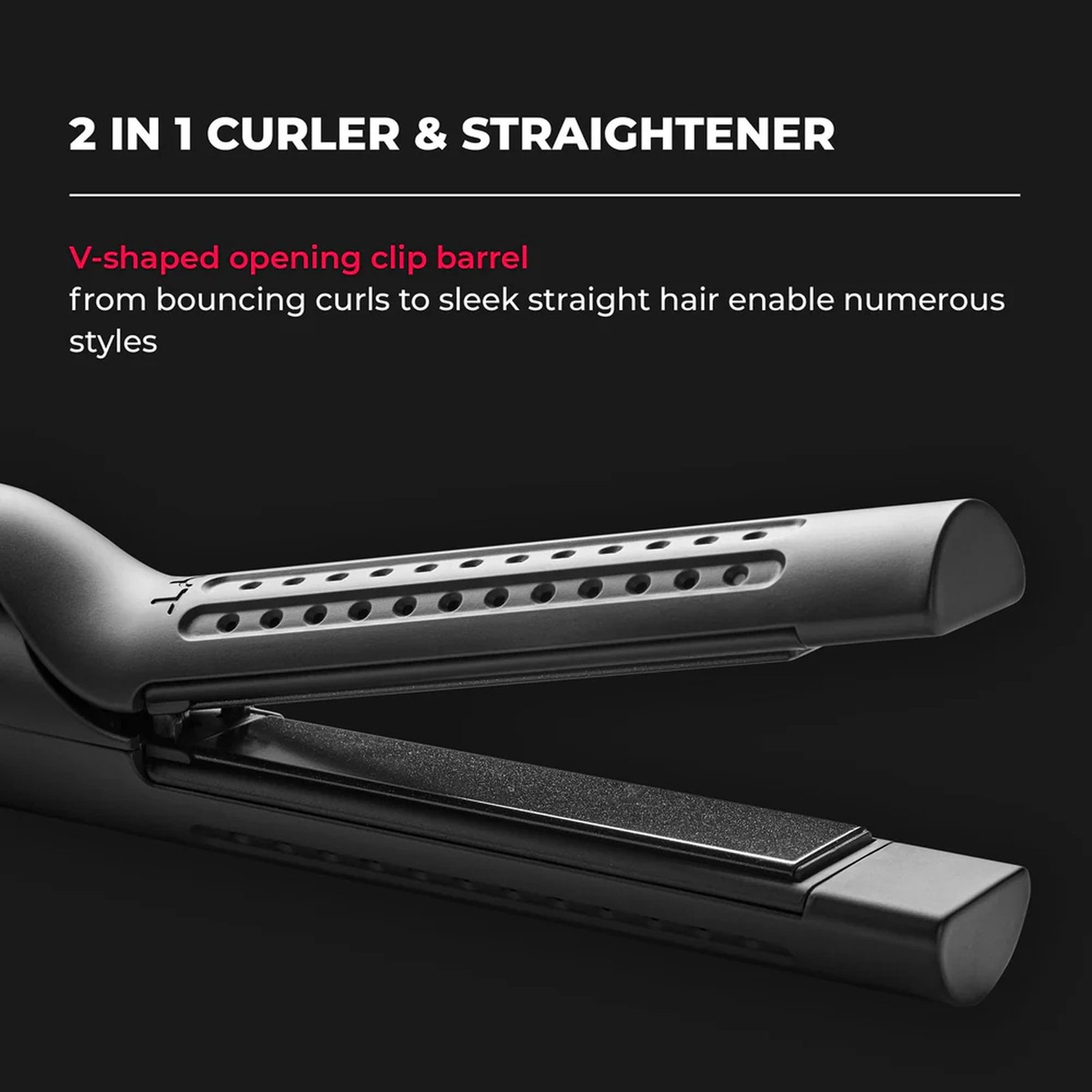 TYMO AIRFLOW 2 IN 1 HAIR CURLER AND STRAIGHTENER HC506 - Image 2