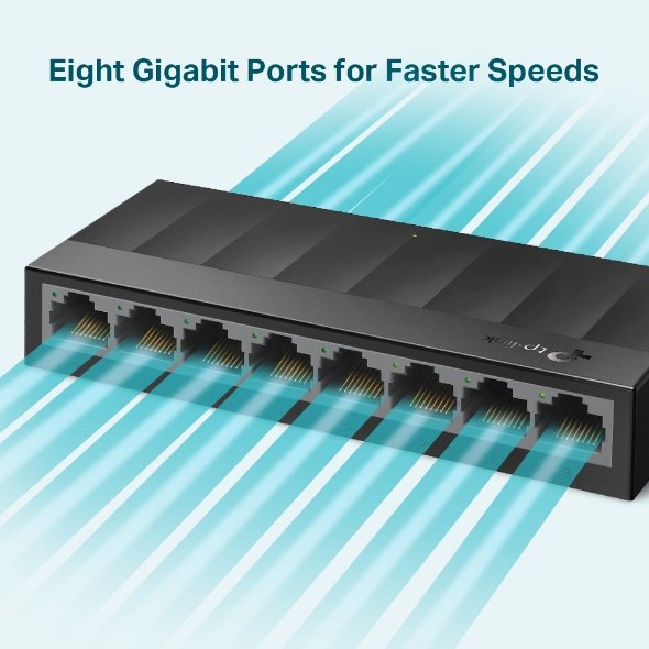 TP-LINK 8 PORT GIGABIT DESKTOP SWITCH LITE WAVE LS1008G - Image 3