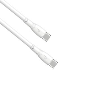 PAWA 60W QUICK CHARGING DATA CABLE C TO C 1.2M PW-12PVCCTOC-WH