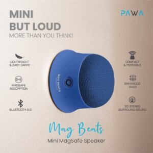 PAWA MINI BUT LOUD MAG BEATS MINI MAGSAFE SPEAKER BLUE PW-BTSPKMG2-BU