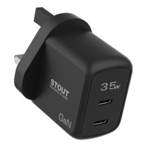 PAWA STOUT GAN TRAVEL CHARGER PD 35W BLACK PW-GN35UK-BK