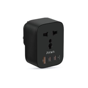 PAWA UK TO UNIVERSAL TRAVEL ADAPTER GAN 20W BLACK PW-UTAGN204-BK