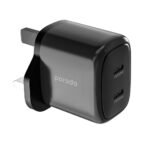 PORODO 40W DUAL USB C QUICK CHARGER PD-40WDC-BK
