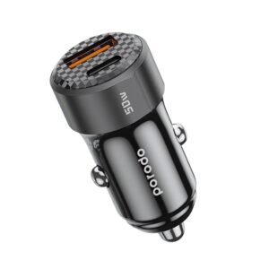 PORODO 50W DUAL OUTPUT CAR CHARGER PD-CC50W-TI