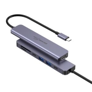 PORODO 7 PORTS USB-C HUB 4K HDMI PB-71HBC-GY