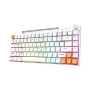 PORODO GAMING 84 KEYS MECHANICAL GAMING KEYBOARD RED SWITCH PDX226-WH
