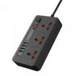PORODO MULTIPORT POWER HUB 2M BLACK PD-FWCH013-BK