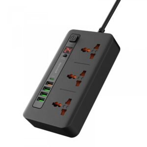 PORODO MULTIPORT POWER HUB 2M BLACK PD-FWCH013-BK