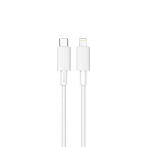 PORODO USB C TO LIGHTNING DURABLE CHARGING CABLE PD 27W 1.2M WHITE PD-CBL0004-WH